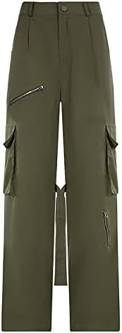 Harajuku Y2K פאנק מכנסיים מכנסיים רחבים במצוקה מזדמנים מותניים נמוכים מכנסי מכנסי רגל רחבים