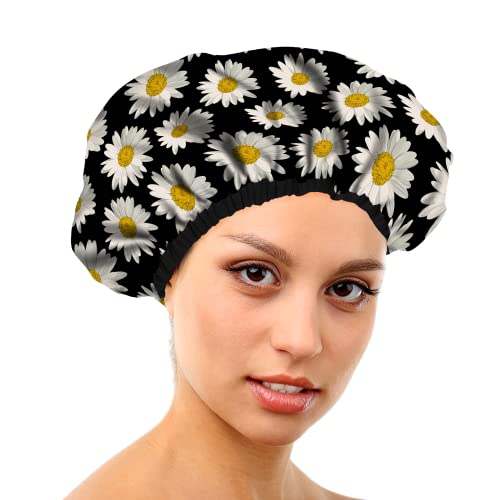 כובע מקלחת לנשים לשימוש חוזר כובע אמבטיה אטום למים כובעי מקלחת מעוצבים גדולים לכל כובעי אמבט שיער להגנת השיער - חיננית