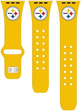 זמן המשחק Pittsburgh Steelers Silicone Sport Watch Band תואם ל- Apple Watch