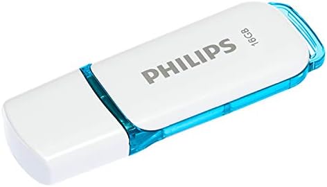 פיליפס 16 ג'יגה -בייט דחף, מהדורת השלג USB 2.0 - לבן/כחול