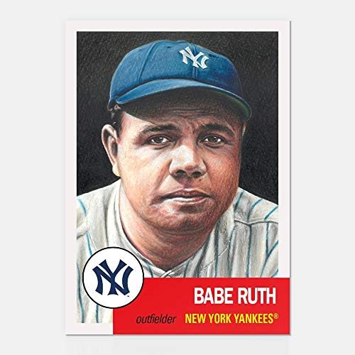 Babe Ruth Topps Set Living Set 2018 כרטיס 100 ניו יורק ינקי עם חתימת פקסימיליה + Toploader