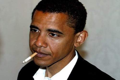 טביעות שיחה ברק אובמה עישון סיגריות מבריק פוסטר תמונה תמונה הדפסת מצחיק מגניב