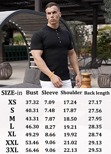 אורו גברים של שרירים חולצות למתוח ארוך & קצר שרוול אימון טי מזדמן רזה בכושר פולו חולצה