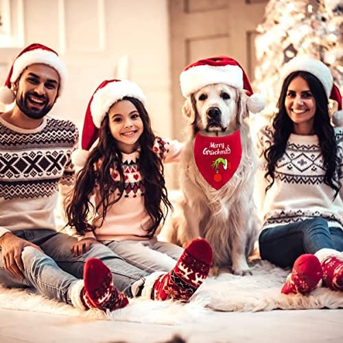 כלב חג המולד בנדנות בגור צעיף - תלבושות כלבים לחג המולד שמח - 2 מחשבים למסיבת חג מתכווננת משולש יום הולדת להפיך חג המולד מקסימום תלבושת לכלבים קטנים בינוניים גדולים