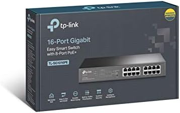 TP-Link 16-Port Gigabit Easy Smart Desktop/מתג Rackmount, POE 8-PORT, מתכת