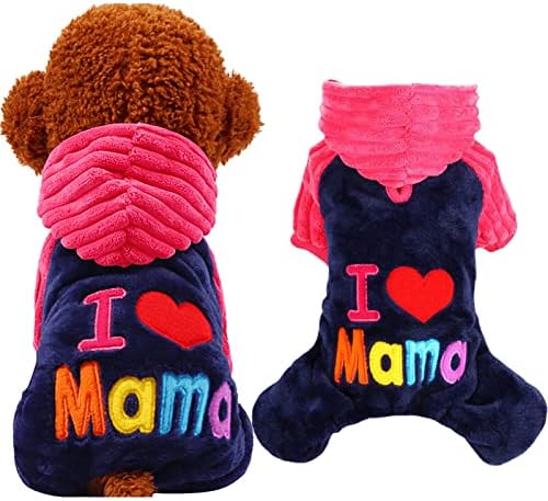 כלב ארבע רגליים סתיו חורף חורפי עבה הודיי אוהב אמא פאפא בגדים לחיות מחמד סוודר כלבים סוודר בגד חמוד פיג'מה
