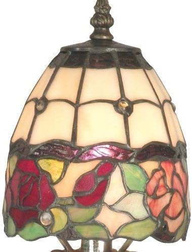 דייל טיפאני טא70711 מנורת שולחן אניד, פליז עתיק וצל זכוכית אמנותית, 16.00 על 5.75 על 5.75