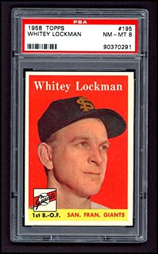 1958 Topps 195 Whitey Lockman San Francisco Giants PSA PSA 8.00 ענקים