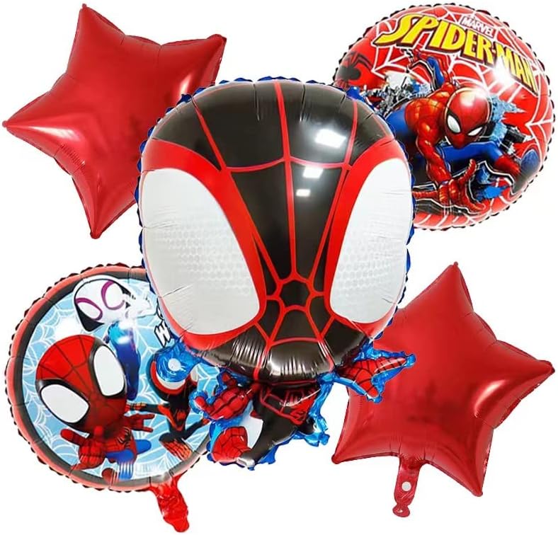 5 יחידות גיבור עכביש שלו מדהים חברים מסיבת יום הולדת רדיד בלוני לילדים יום הולדת ספקי צד קישוטים