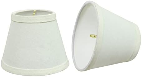 אספן יצירתי 32060-2 קטן כריכה קשה אימפריה צורת נברשת קליפ על מנורת צל סט , מעבר עיצוב בלבן, 5 תחתון רוחב