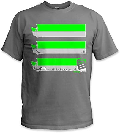 Safetyshirtz וושינגטון בטיחות טי שחור עם ירוק
