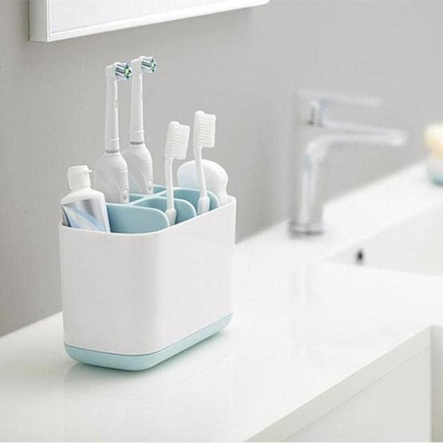 מתלה לאחסון אמבטיה לא רעיל לא רעיל מברשת משחת שיניים מחזיק משחת שיניים לארגן כלי כביסה מחזיק