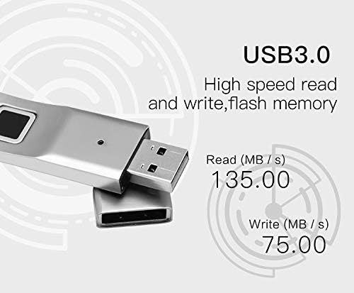 טביעות אצבע מוצפנת כונן פלאש כונן אגודל אבטחת אחסון פרטיות USB 32 גרם ביומטריה מהירה ניידת