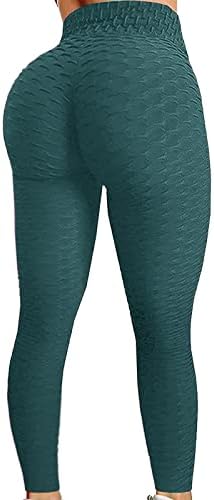 מכנסי יוגה של מיאשוי לנשים עם כיסים עם בועת נשים הרמת הירך אימון כושר פטיט בתוספת מכנסי יוגה בגודל