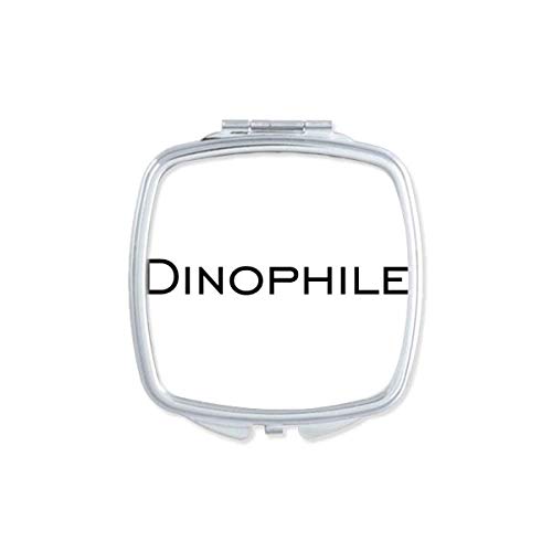 אופנתי מילת דינופיל אמנות דקו מתנת אופנה מראה נייד קומפקטי כיס איפור כפול צדדי זכוכית