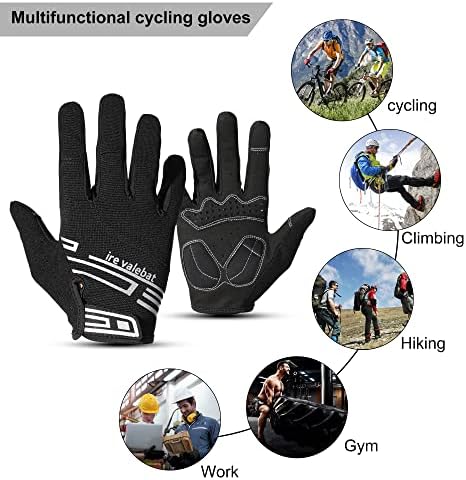 כפפות אופניים WPTCAL כפפות אופניים כפפות אופניים הרים כפפות אופניים לרכיבה על כפפות אופניים לגברים/נשים, כרית ספיגת הזעזועים נגד מסך מגע.