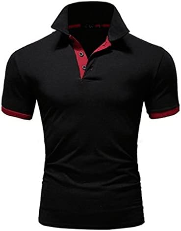 חולצות פולו לגברים של ymosrh חולצות שרוול קצר של גברים חולצות דקיקות מזדמנים של חולצות טלאים צבעוניות חולצות חולצות גולף