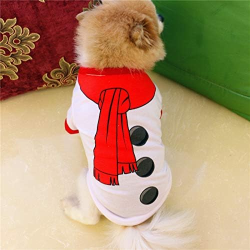 Petphindu חג המולד שלג שלג פיג'מה לכלבים בינוניים קטנים, בגדי סרבל למסיבה בגדים לשנה החדשה לכלב חיות מחמד מעיל דו רגליים חולצת טריקו חמה