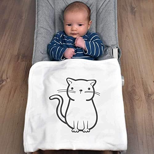 Azeeda 'חתול חמוד' שמיכה / צעיף כותנה