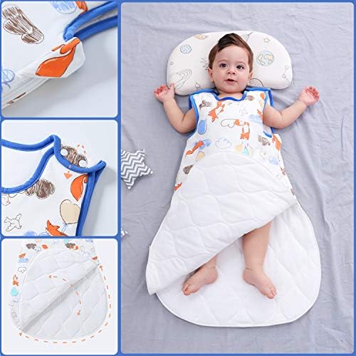 Mosebears Sleep Sack שמיכה לבישה לתינוק עם רוכסן דו כיווני, 2.5 טוג כותנה שינה שק שים