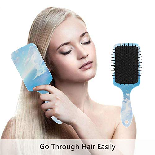 מברשת שיער של כרית אוויר של VIPSK, מברשת פלסטיק צבעוני צבעוני, עיסוי טוב מתאים ומברשת שיער מתנתקת אנטי סטטית לשיער יבש ורטוב, עבה, מתולתלת או ישר