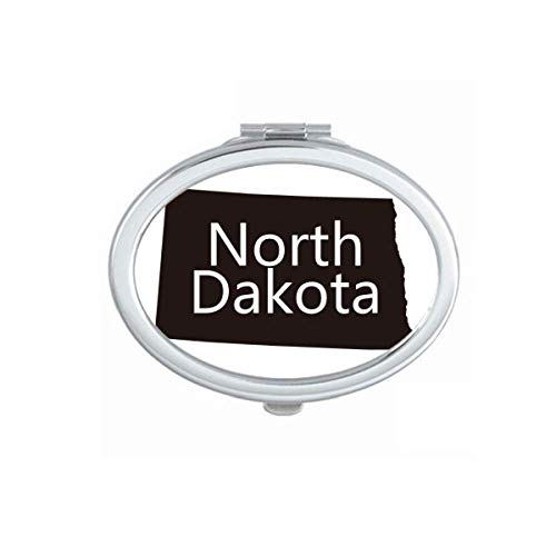צפון דקוטה אמריקה ארהב מפת מתאר מראה נייד לקפל יד איפור כפול צד משקפיים